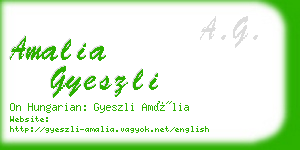 amalia gyeszli business card